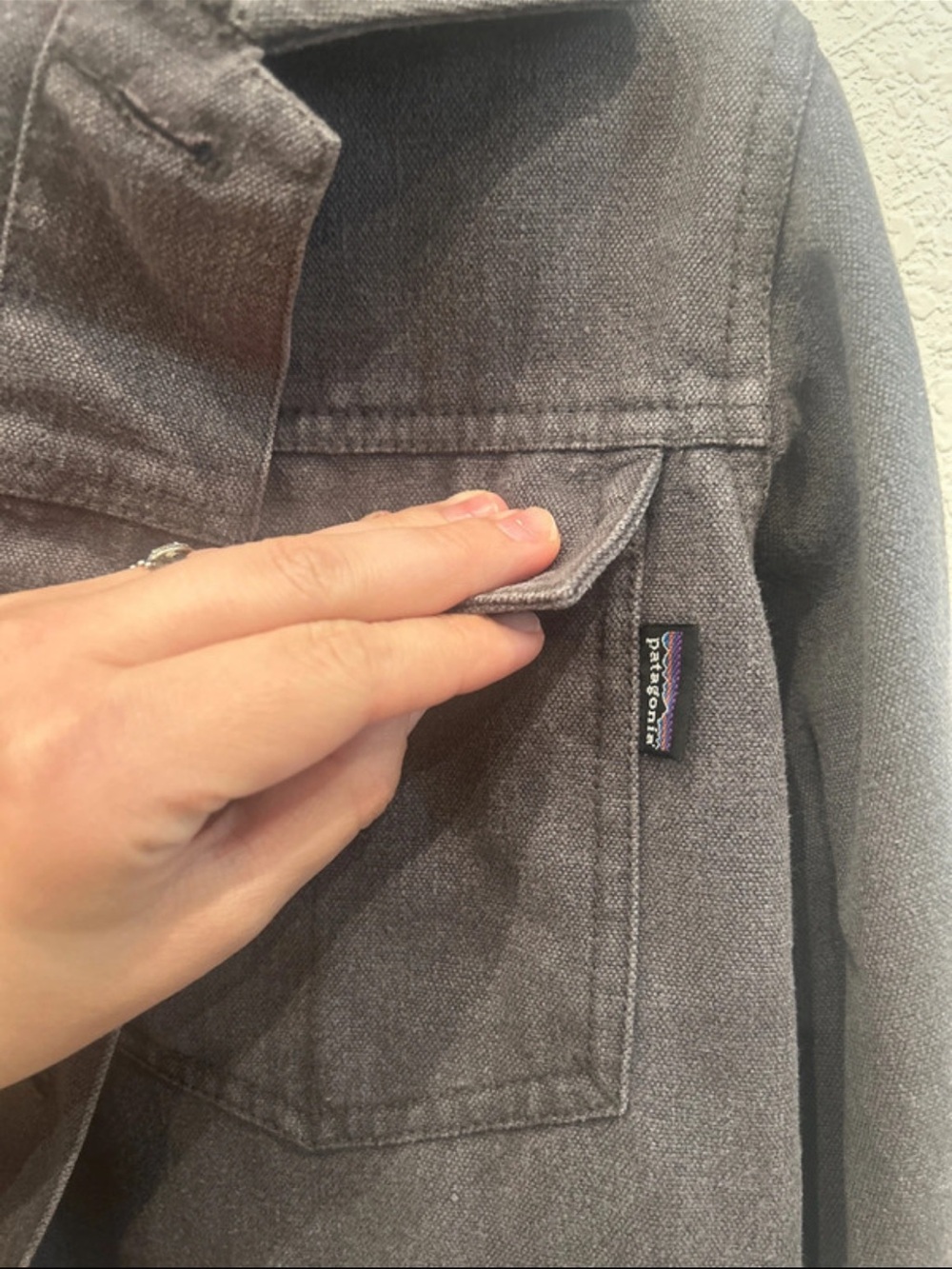 Men's Patagonia Gray Denim Jacket - Picture 2 of 6